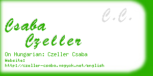 csaba czeller business card